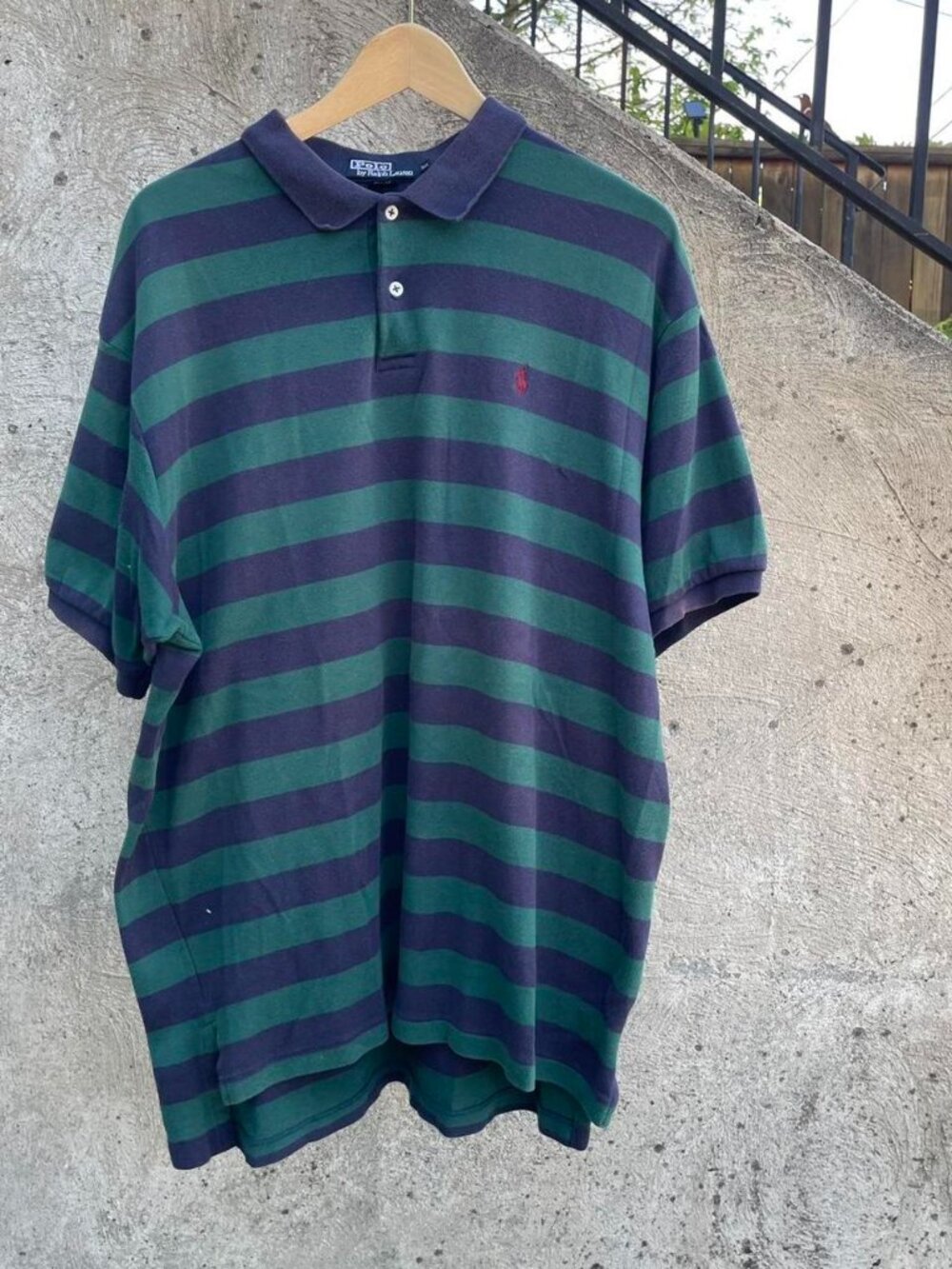Vintage 90s Polo Ralph Lauren striped polo size XXL